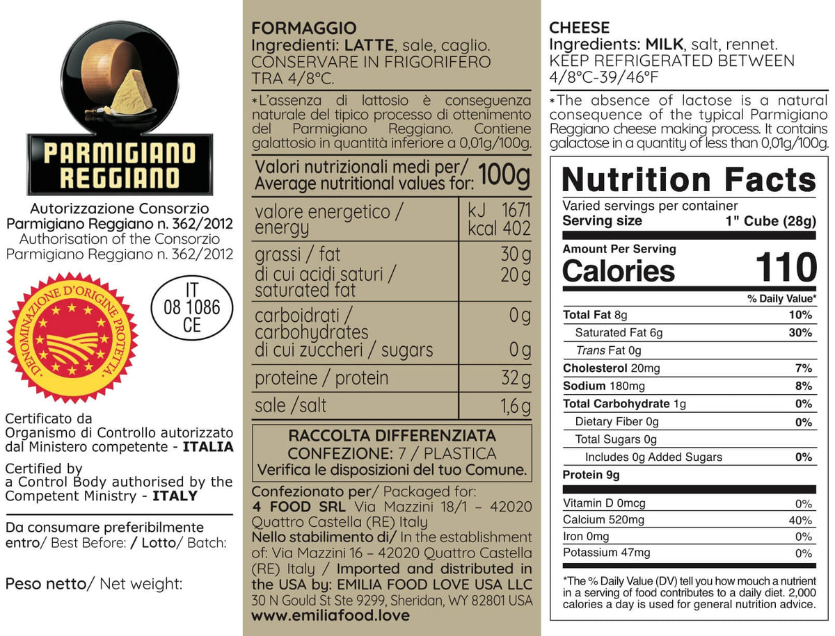 Tris Parmigiano Reggiano PDO 18, 24, 36 months