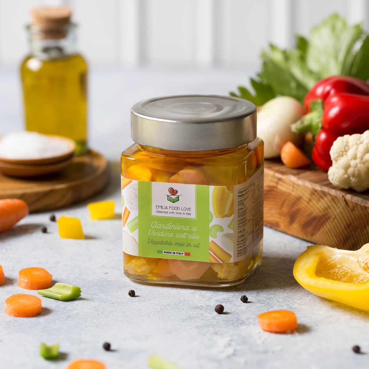 Vegetables in oil Tasting (8 pack) - EMILIA FOOD LOVE Selected with love in Italy